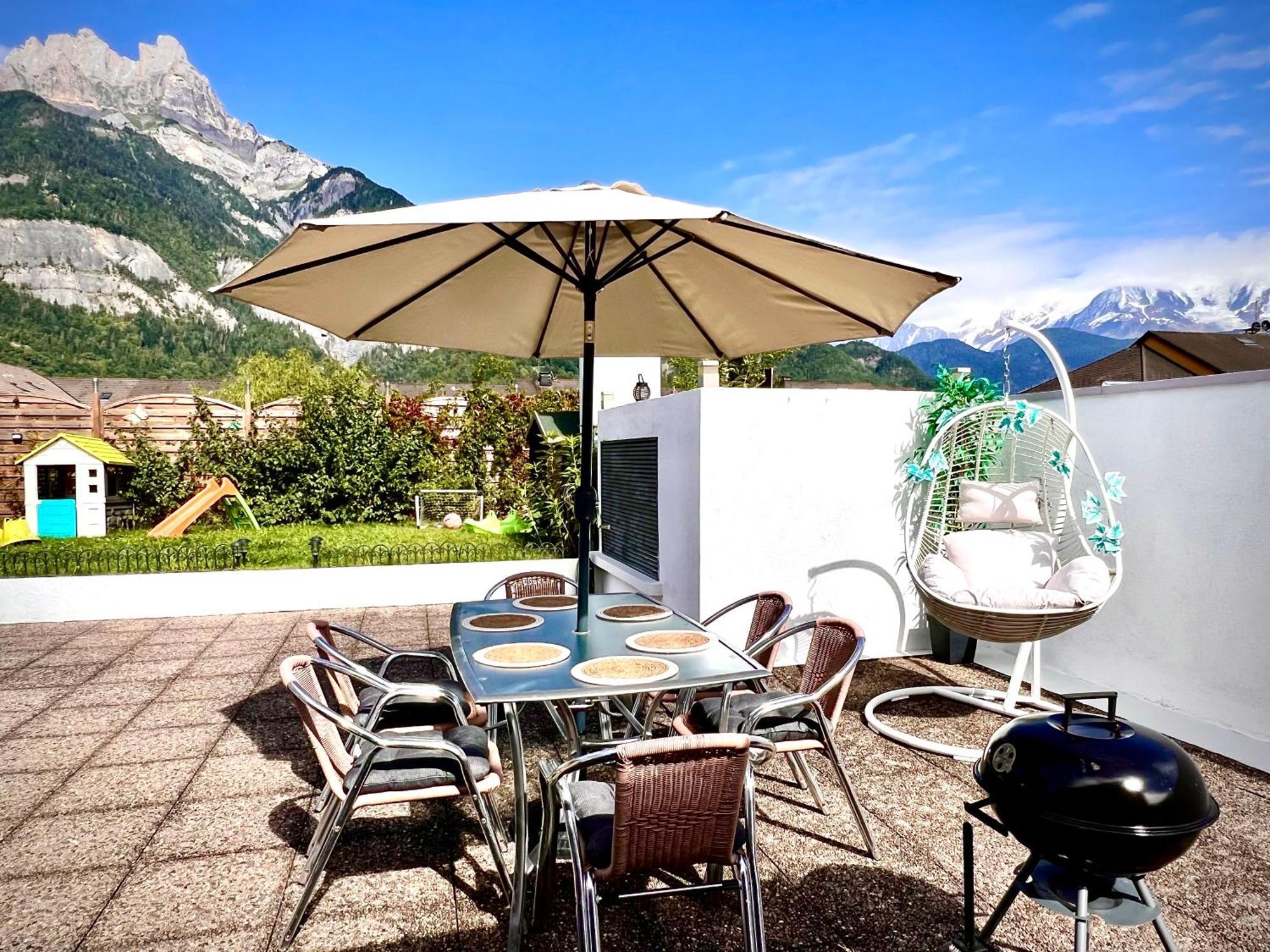 Rooftop 1 - Jacuzzi Prive Au Pied Du Monte-Blanco サランシュ エクステリア 写真