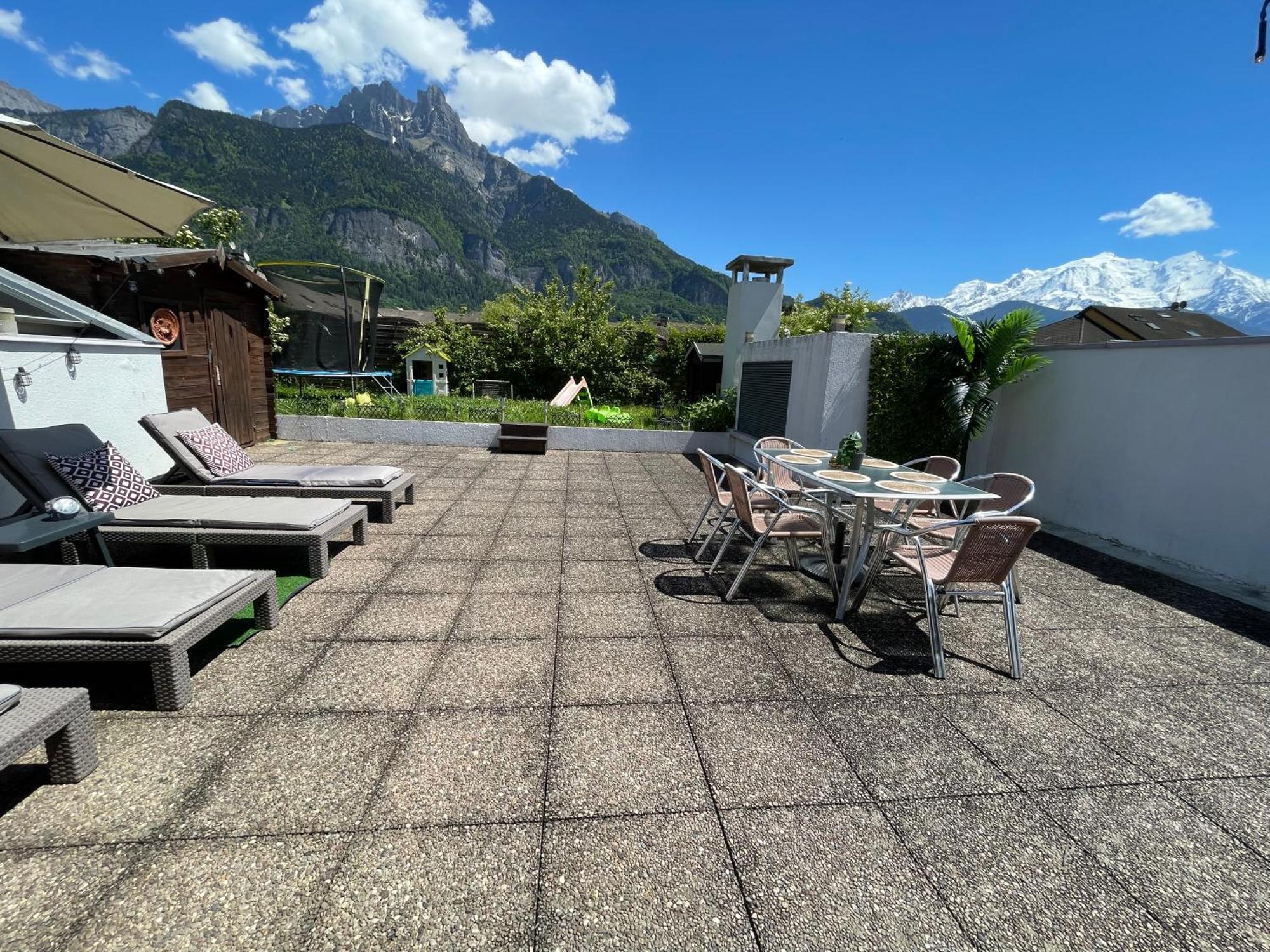 Rooftop 1 - Jacuzzi Prive Au Pied Du Monte-Blanco サランシュ エクステリア 写真