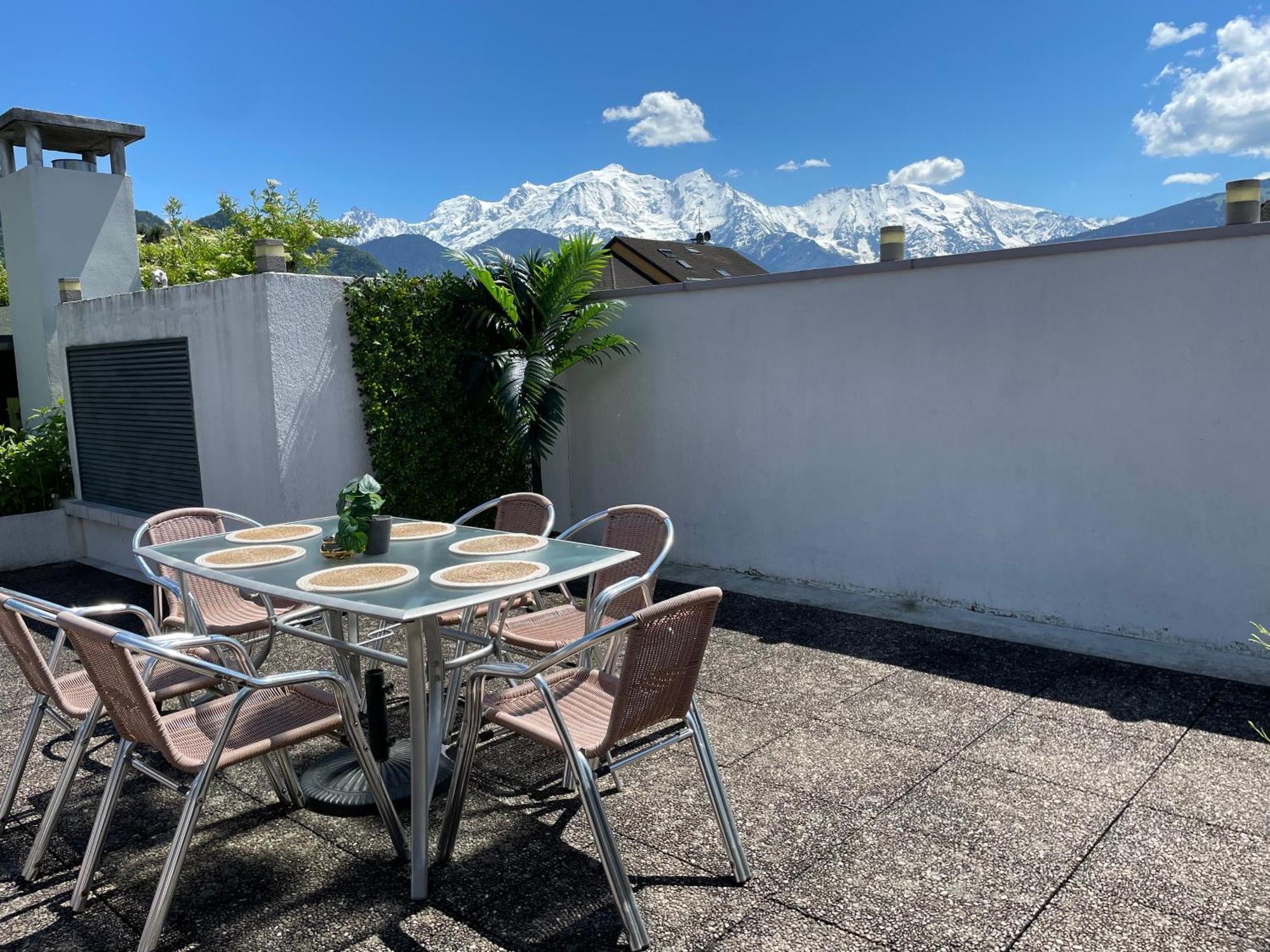 Rooftop 1 - Jacuzzi Prive Au Pied Du Monte-Blanco サランシュ エクステリア 写真